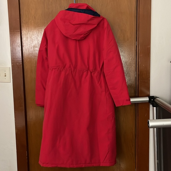 Lands' End Red Hooded Stadium Parka Coat size large - Picture 14 of 14